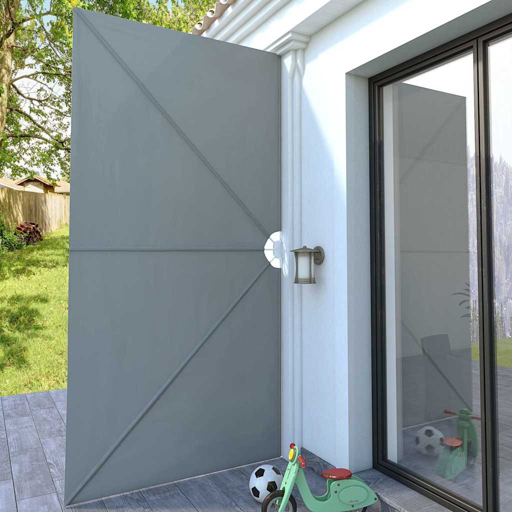 vidaXL Collapsible Terrace Side Awning Grey 400x200 cm 3