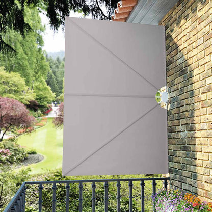 vidaXL Collapsible Terrace Side Awning Cream 240x160 cm 4