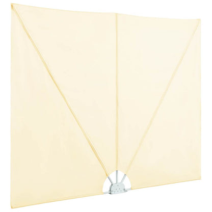 vidaXL Collapsible Terrace Side Awning Cream 240x160 cm 5