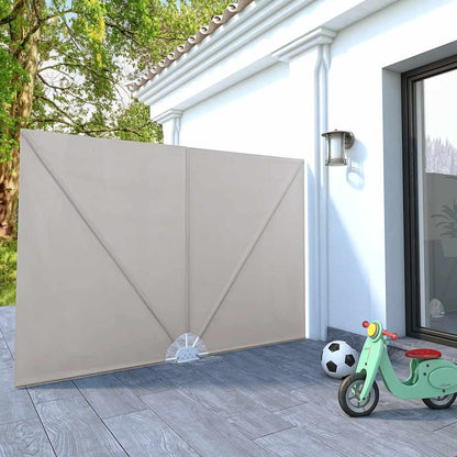 vidaXL Collapsible Terrace Side Awning Cream 240x160 cm 1