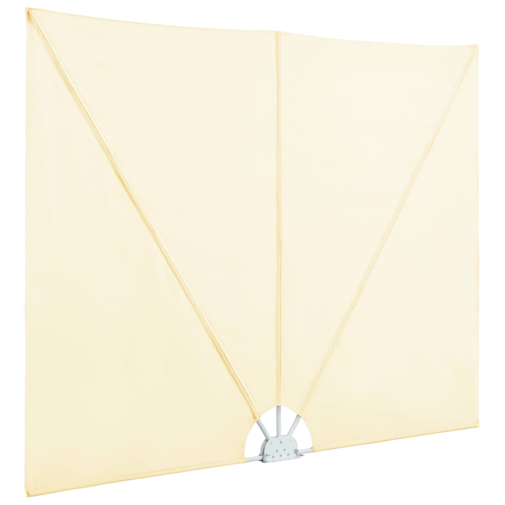 vidaXL Collapsible Terrace Side Awning Cream 400x200 cm 5