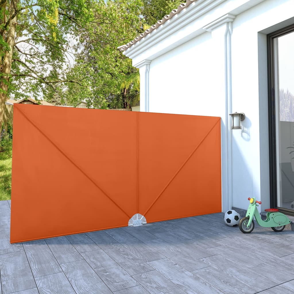 vidaXL Collapsible Terrace Side Awning Terracotta 400x200 cm 1