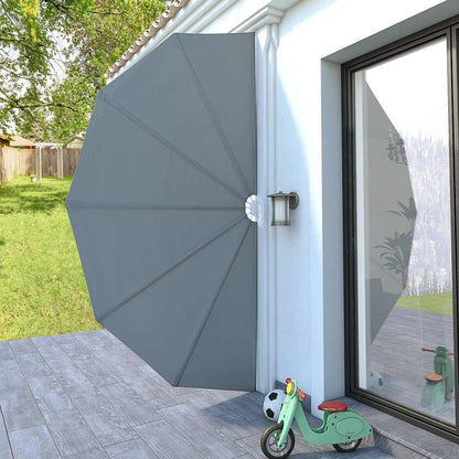 vidaXL Collapsible Terrace Side Awning Grey 200 cm 3