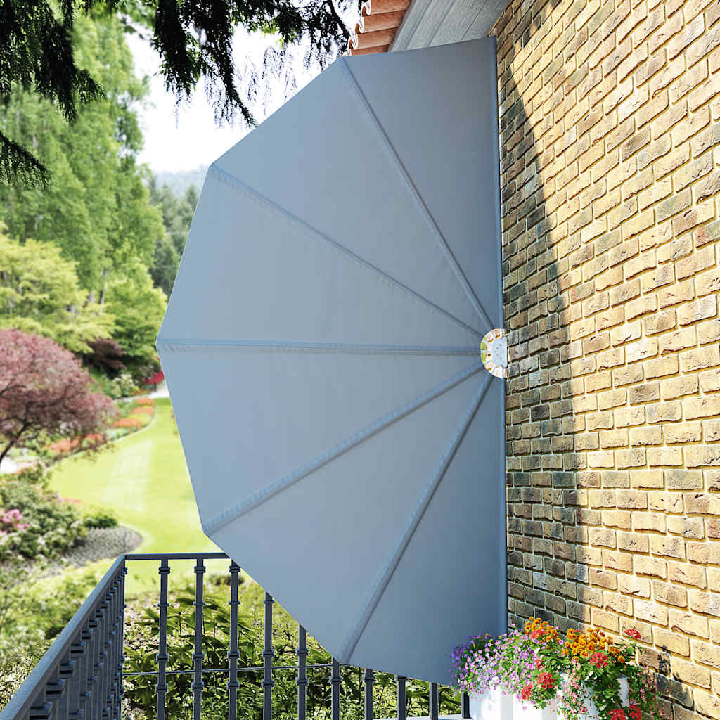 vidaXL Collapsible Terrace Side Awning Grey 200 cm 4