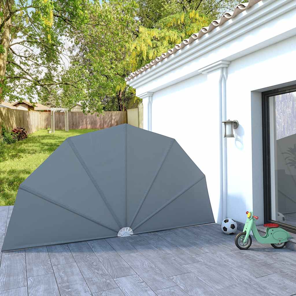 vidaXL Collapsible Terrace Side Awning Grey 200 cm 1