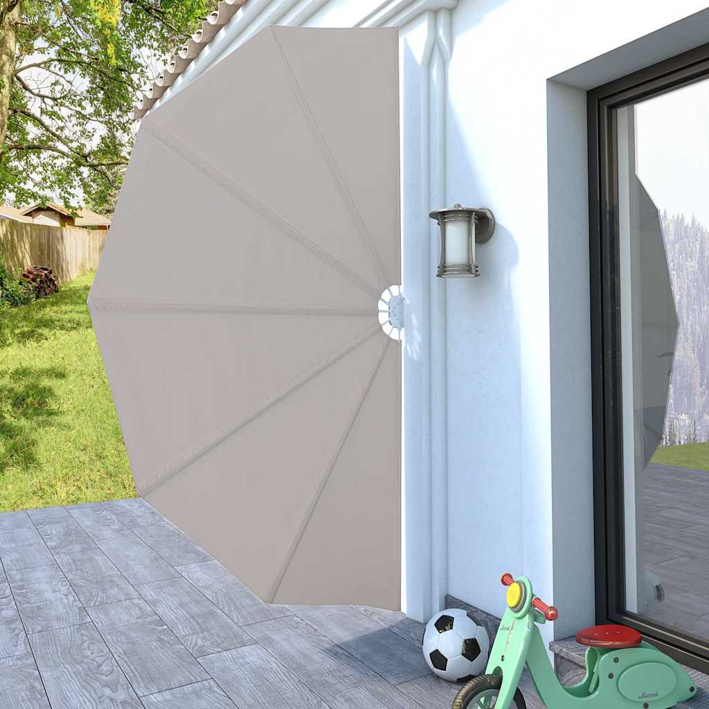 vidaXL Collapsible Terrace Side Awning Cream 160 cm 3