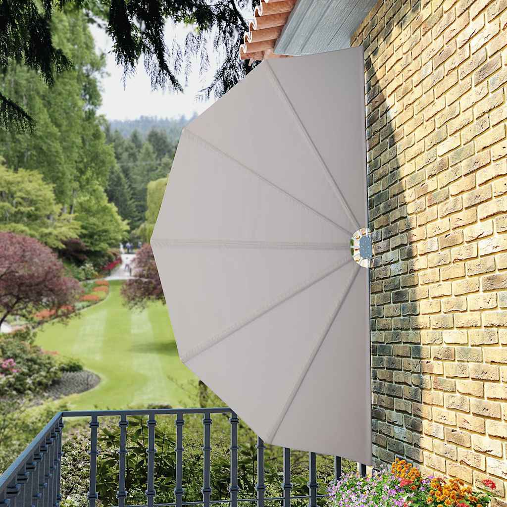 vidaXL Collapsible Terrace Side Awning Cream 160 cm 4