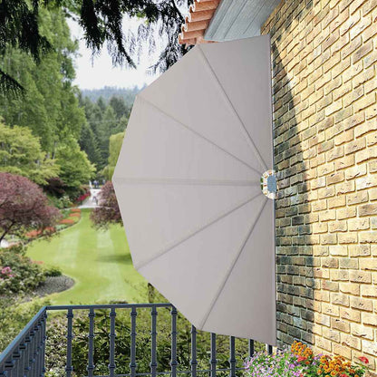vidaXL Collapsible Terrace Side Awning Cream 160 cm 4