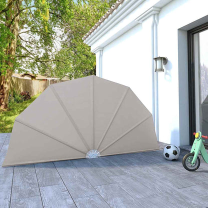 vidaXL Collapsible Terrace Side Awning Cream 160 cm 1