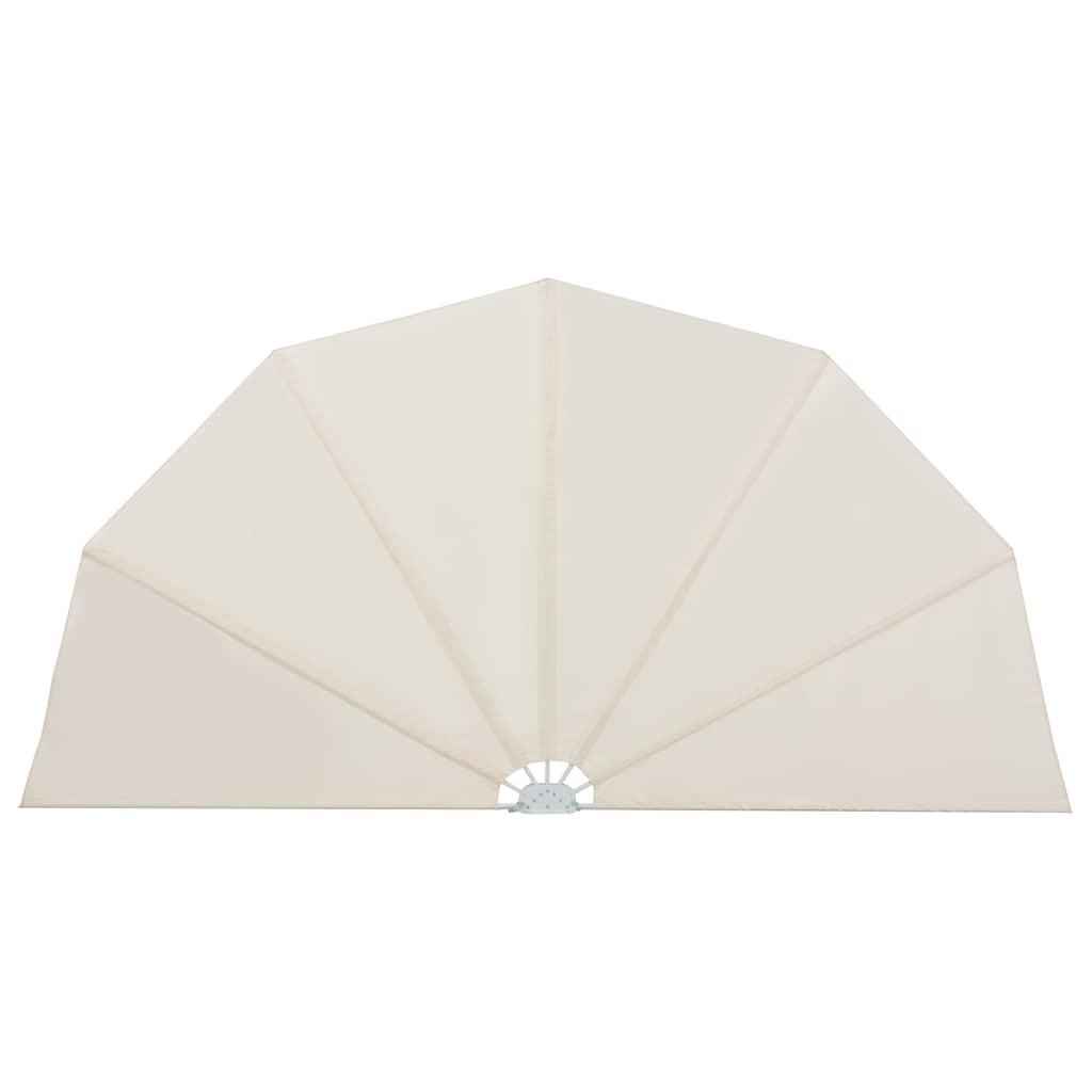 vidaXL Collapsible Terrace Side Awning Cream 200 cm 2