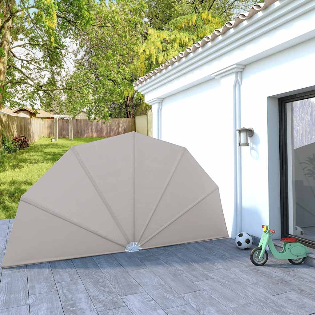 vidaXL Collapsible Terrace Side Awning Cream 200 cm 1