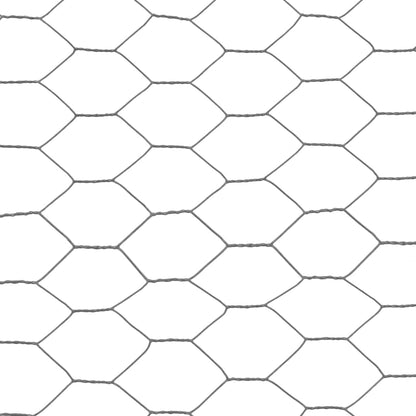 vidaXL Chicken Wire Fence Steel with PVC Coating 25x1.5 m Grey 4