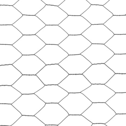 vidaXL Chicken Wire Fence Steel with PVC Coating 25x1.5 m Grey 4