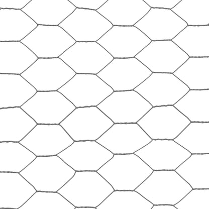 vidaXL Chicken Wire Fence Steel with PVC Coating 25x1.5 m Grey 4