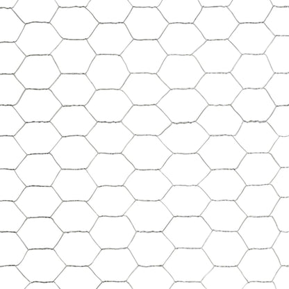 vidaXL Chicken Wire Fence Galvanised Steel 25x1.5 m Silver 4