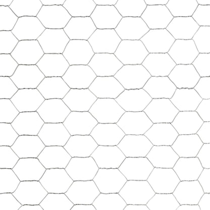 vidaXL Chicken Wire Fence Galvanised Steel 25x1.5 m Silver 4