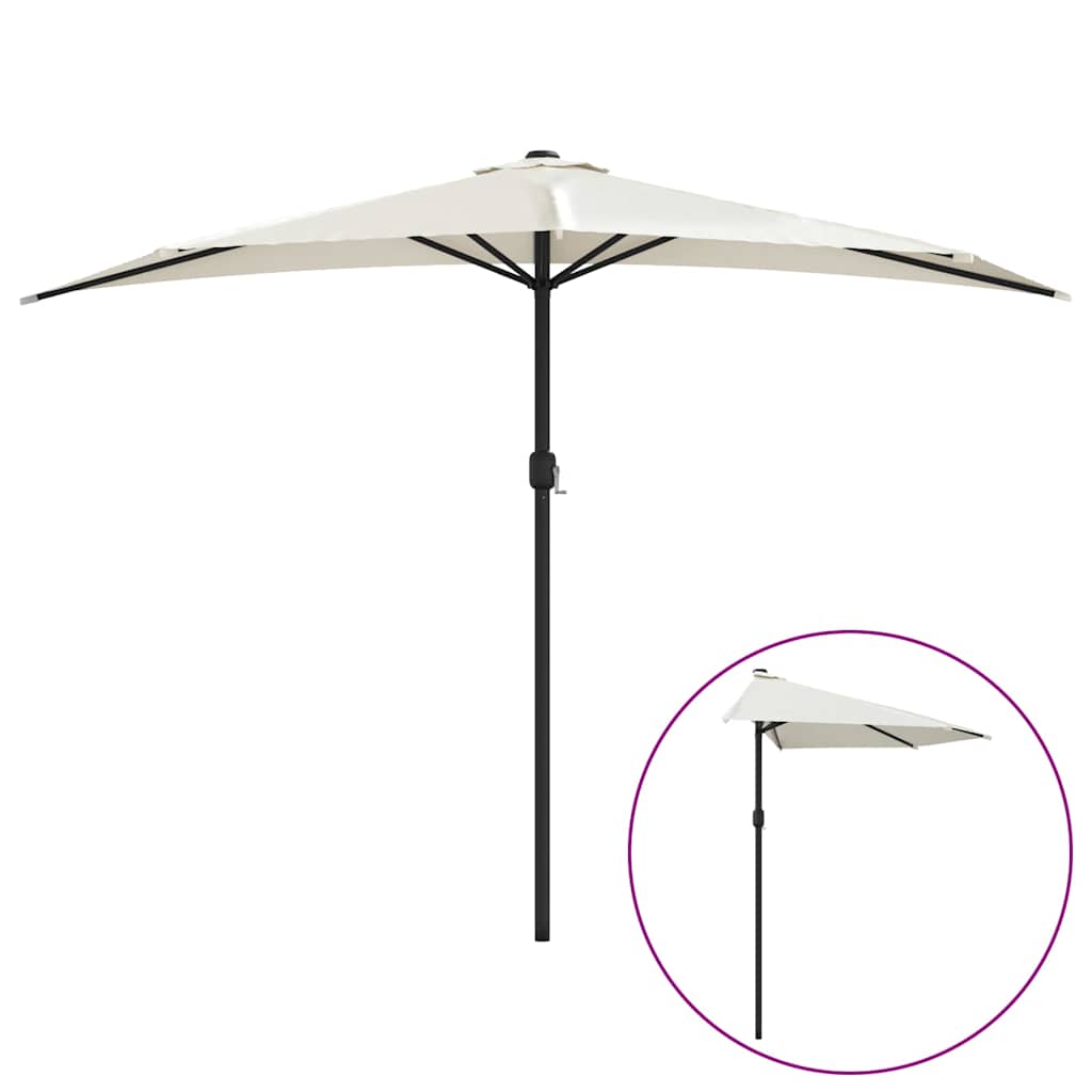 vidaXL Garden Parasol | Sand | Polyester, Aluminium, Steel | 300x155 cm 2