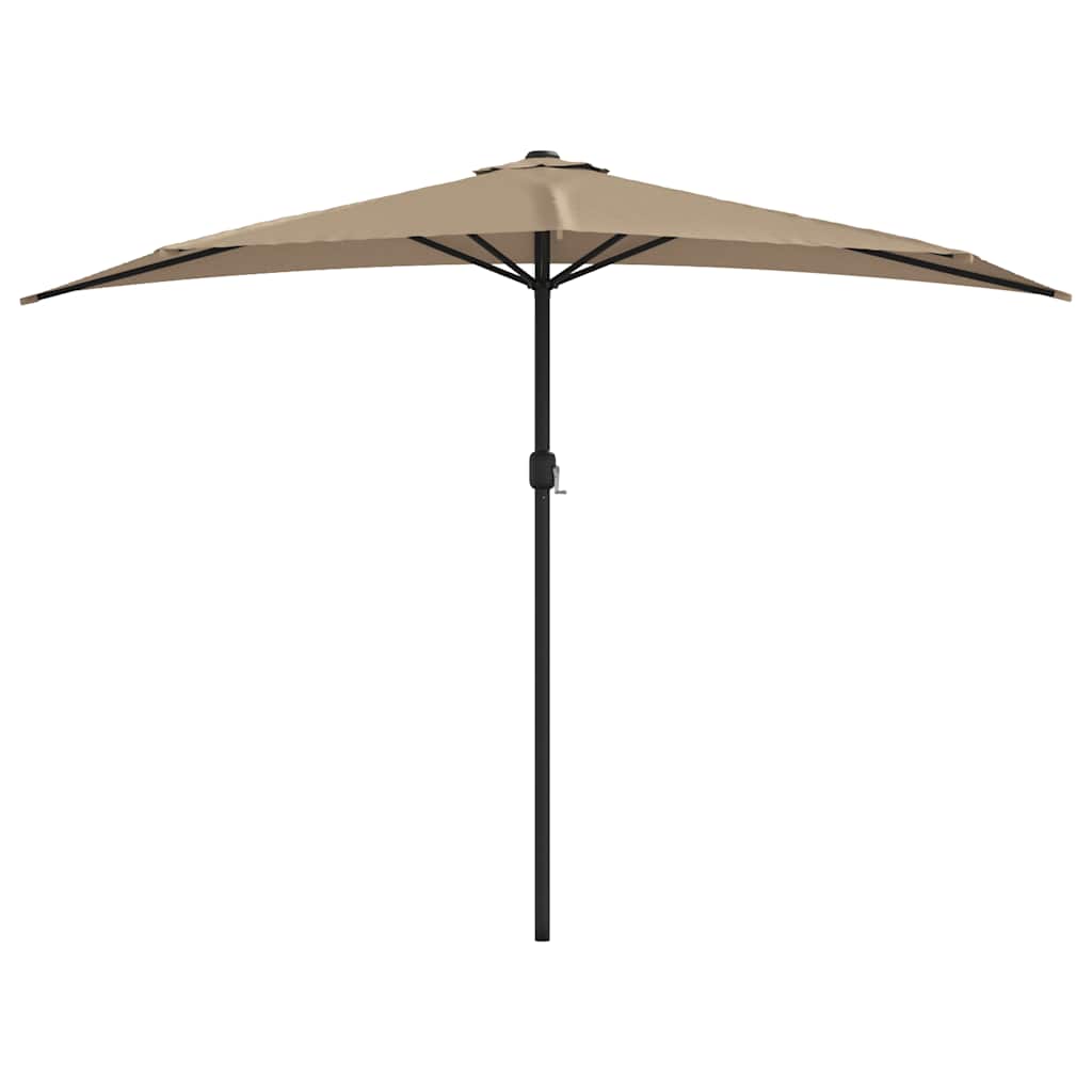vidaXL Garden Parasol | Taupe | Polyester, Aluminium, Steel | Large 3