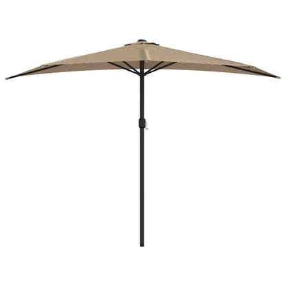 vidaXL Garden Parasol | Taupe | Polyester, Aluminium, Steel | Large 3