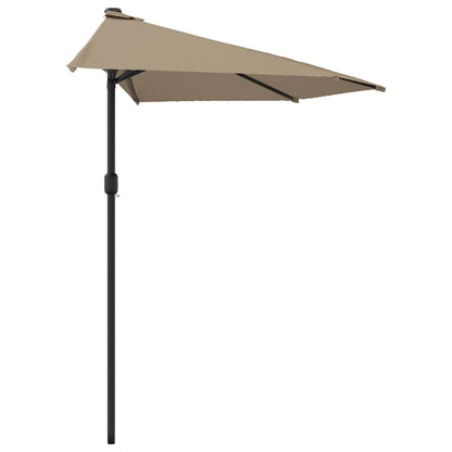vidaXL Garden Parasol | Taupe | Polyester, Aluminium, Steel | Large 4