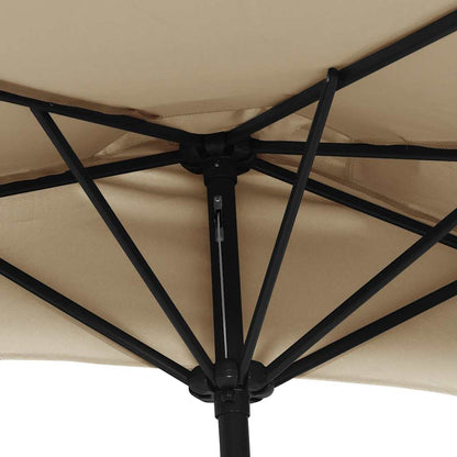 vidaXL Garden Parasol | Taupe | Polyester, Aluminium, Steel | Large 6