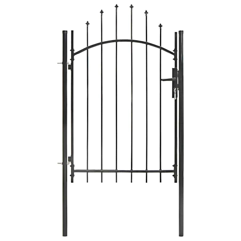 Garden Gate WOERDEN Lockable Steel Black 2 m