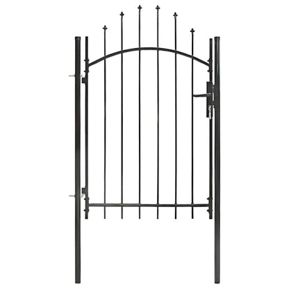 Garden Gate WOERDEN Lockable Steel Black 2 m