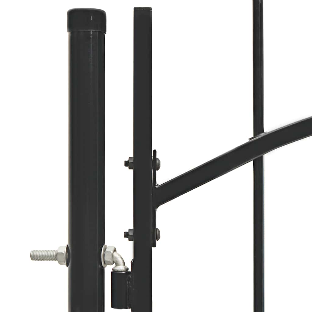 Garden Gate WOERDEN Lockable Steel Black 2 m
