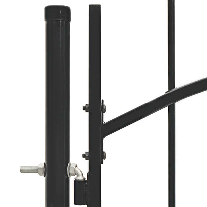 Garden Gate WOERDEN Lockable Steel Black 2 m