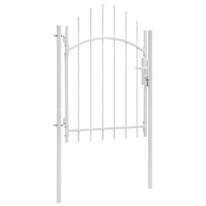 Garden Gate WOERDEN Lockable Steel White 2 m