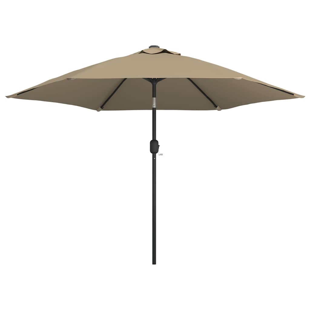vidaXL Outdoor Parasol with Metal Pole 300 cm Taupe 2
