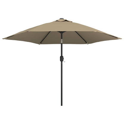 vidaXL Outdoor Parasol with Metal Pole 300 cm Taupe 2