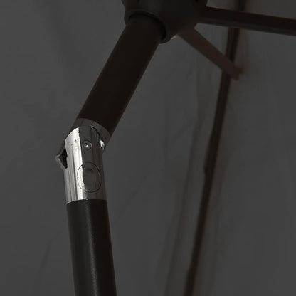 vidaXL Garden Parasol with Metal Pole 300x200 cm Anthracite 6