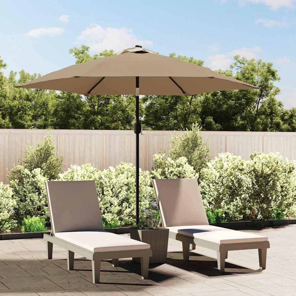 vidaXL Garden Parasol | Taupe | Polyester | Large | Tiltable | Garden Parasol 1