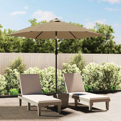 vidaXL Garden Parasol | Taupe | Polyester | Large | Tiltable | Garden Parasol 1
