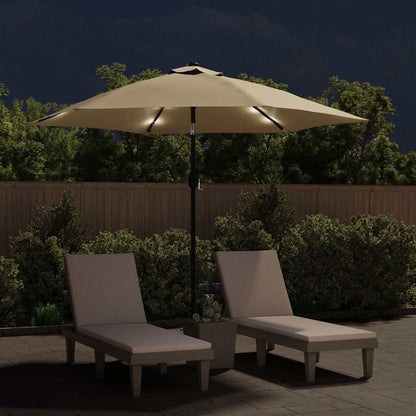 vidaXL Garden Parasol | Taupe | Polyester | Large | Tiltable | Garden Parasol 2