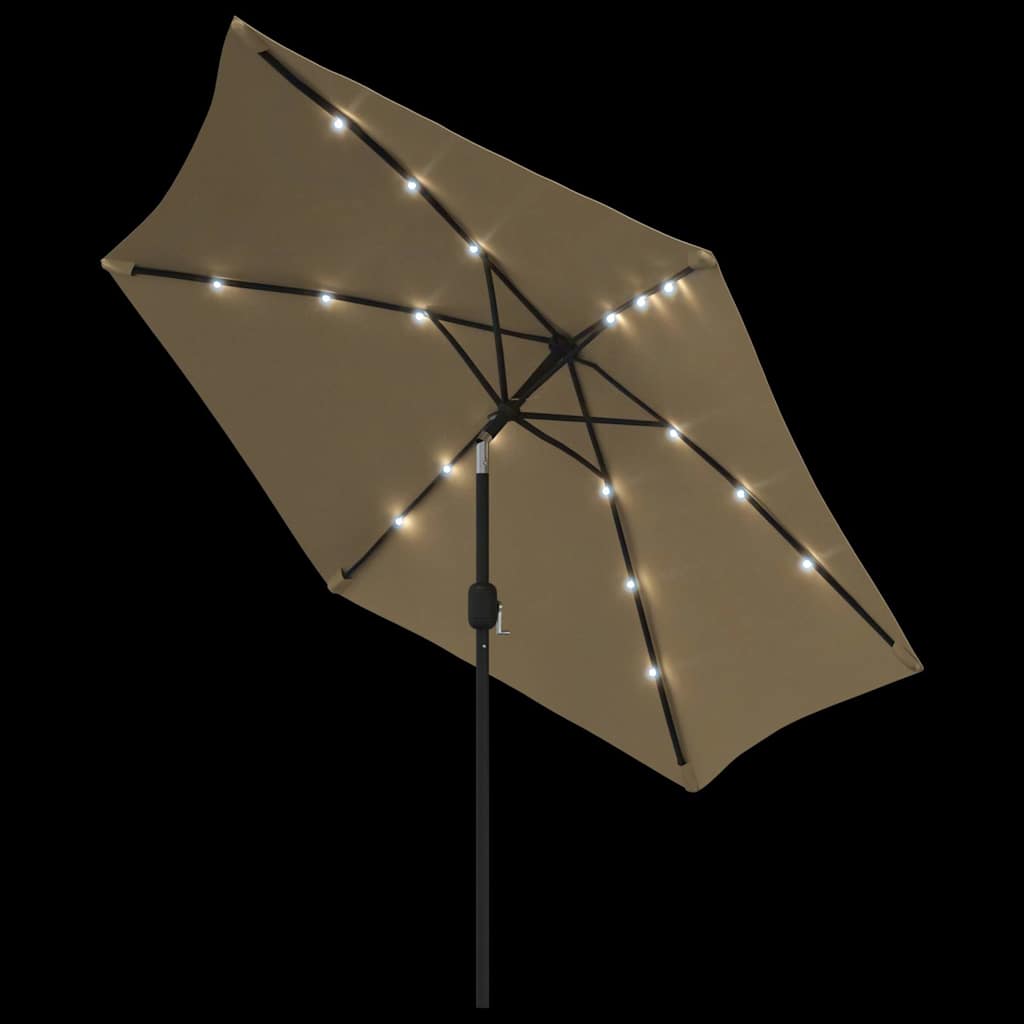 vidaXL Garden Parasol | Taupe | Polyester | Large | Tiltable | Garden Parasol 4