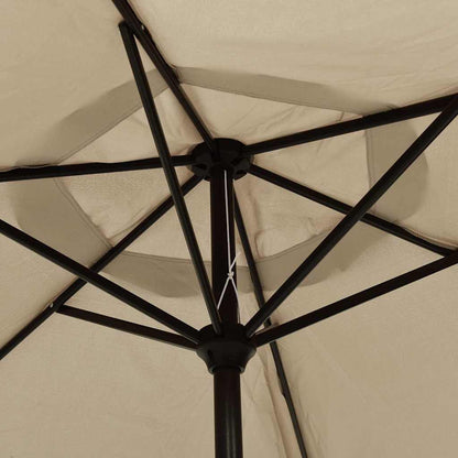 vidaXL Garden Parasol | Taupe | Polyester | Large | Tiltable | Garden Parasol 6