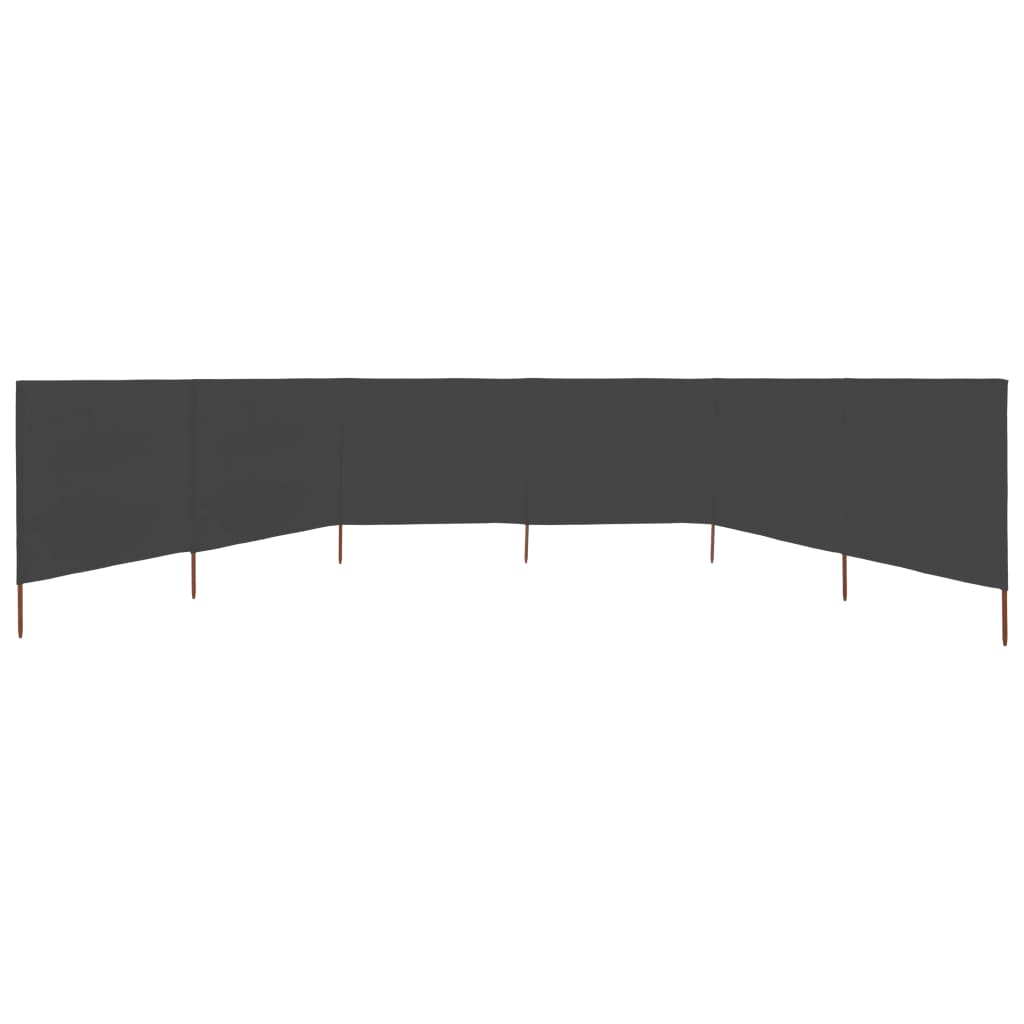 vidaXL Wind Screen | Grey | Non-woven fabric and wooden pole 3
