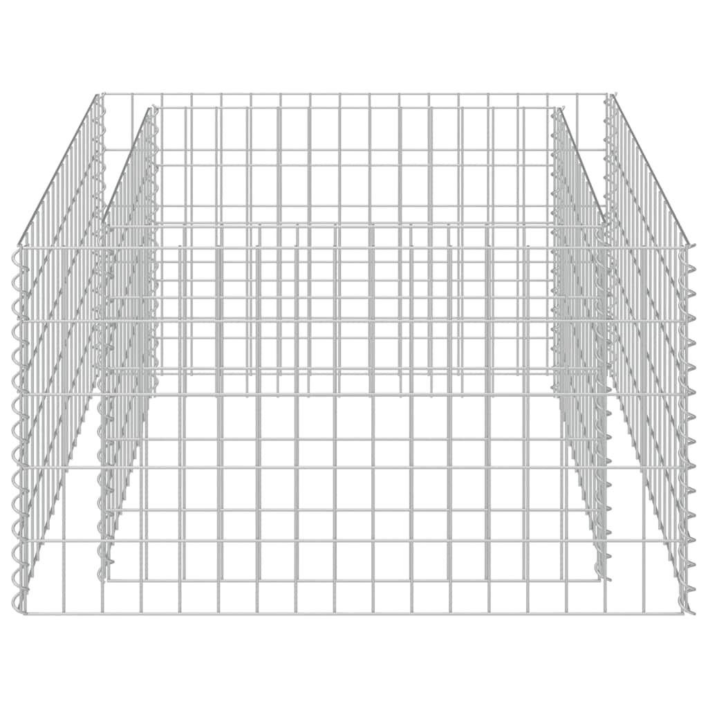 vidaXL Gabion Raised Bed Galvanised Steel 90x90x50 cm 5