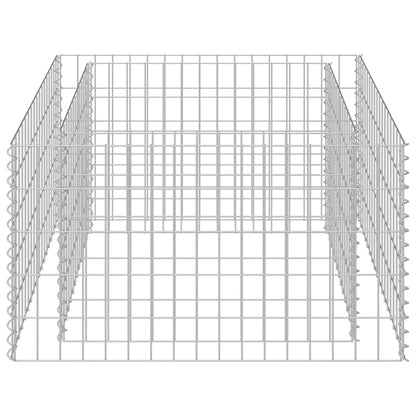 vidaXL Gabion Raised Bed Galvanised Steel 90x90x50 cm 5