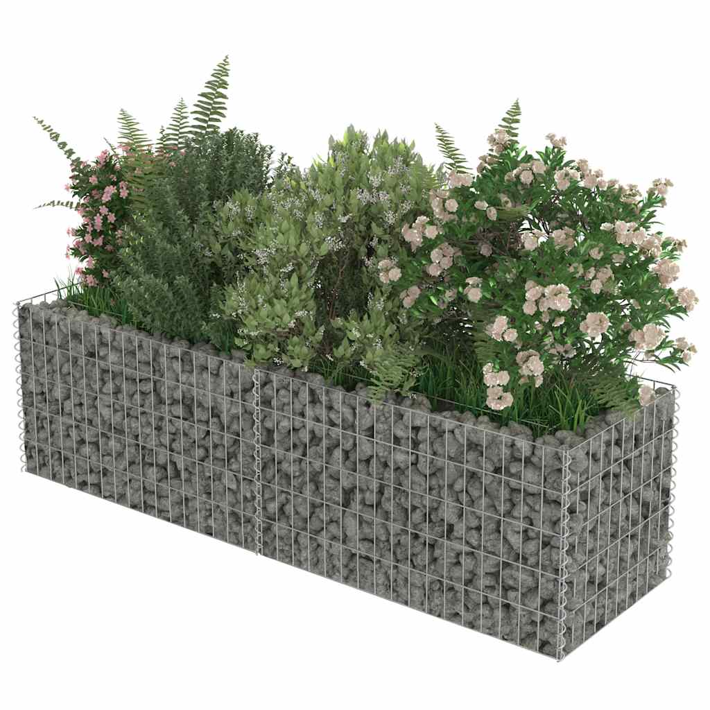 vidaXL Gabion Raised Bed | Silver | Galvanised steel | 180 x 50 x 50 cm 4