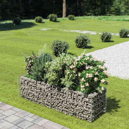 vidaXL Gabion Raised Bed | Silver | Galvanised steel | 180 x 50 x 50 cm 1