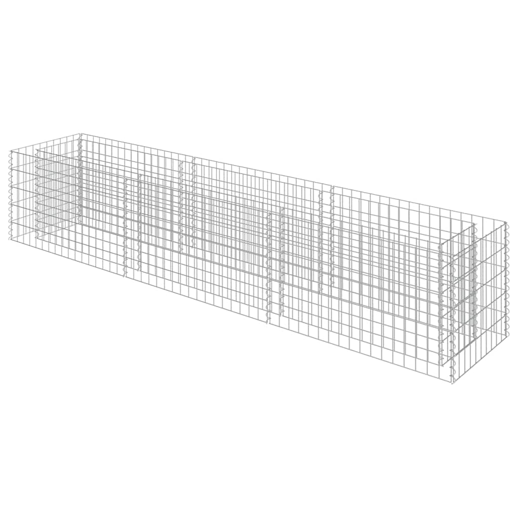 Gabion Raised Bed Galvanised Steel 270 cm 50 cm 50 cm