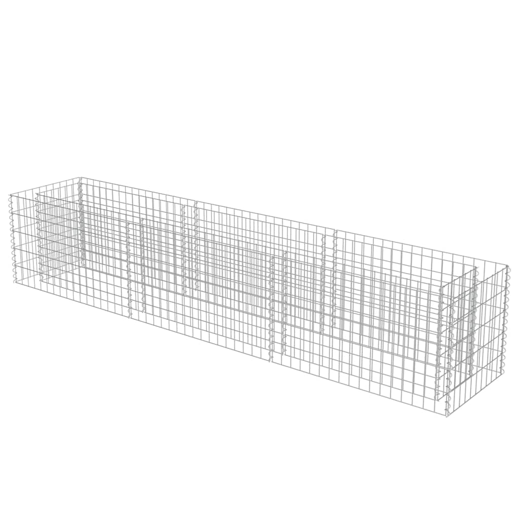 Gabion Raised Bed Galvanised Steel 270 cm 50 cm 50 cm