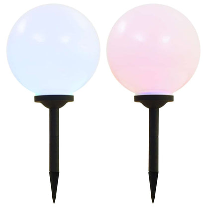 vidaXL Outdoor Solar Lamps 2 pcs LED Spherical 30 cm RGB 1