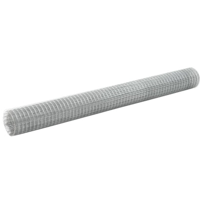 vidaXL Chicken Wire Fence Galvanised Steel 10x1,5 m Silver 1