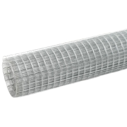 vidaXL Chicken Wire Fence Galvanised Steel 10x1.5 m Silver 2