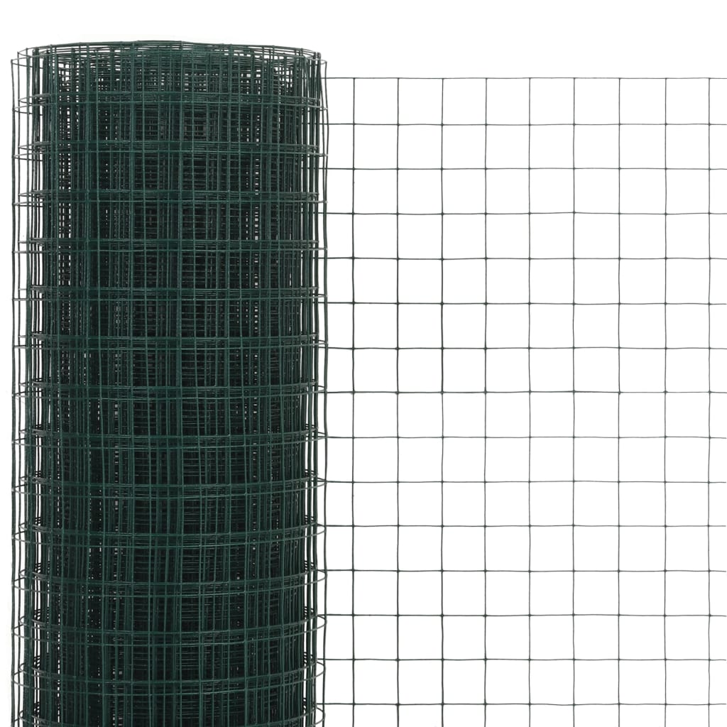 Chicken Wire Fence Steel with PVC Coating 10x1,5 m Green 3