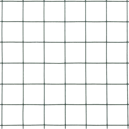 143629 vidaXL Chicken Wire Fence Steel with PVC Coating 10x1,5 m Green 4